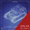 Poster DINA3 blueprint Medium Tank Rocket Artillery