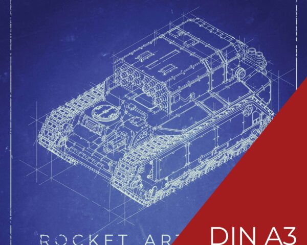 Poster DINA3 blueprint Medium Tank Rocket Artillery