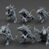 6 Cyberrat Pack models with rifles pointing sidewards