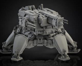 Medium Crawler rotateable with beam cannon and side turrets
