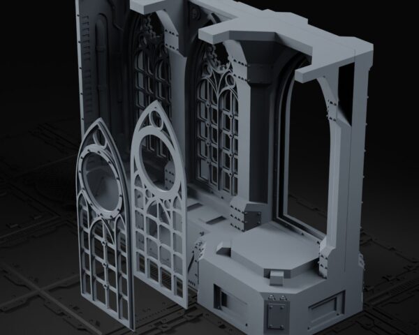 Alternative view of ZM Gothic Walls .STL Bundle