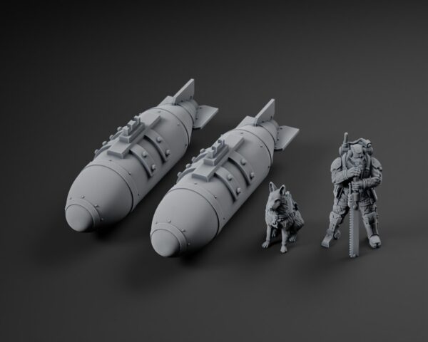 Aircraft Under Wing Big Bombs