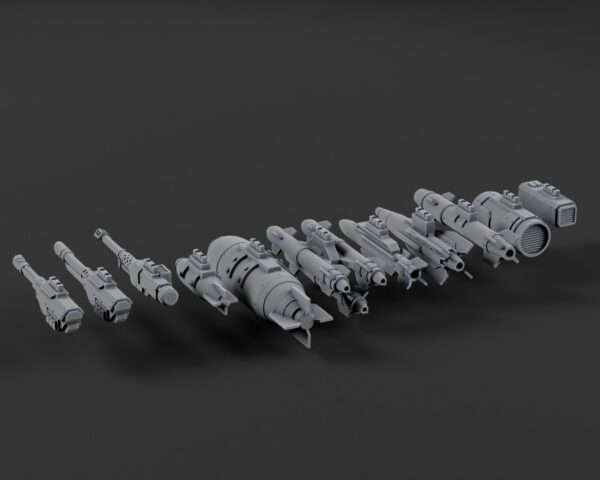 Alternative view of Aircraft Weapons stl Bundle