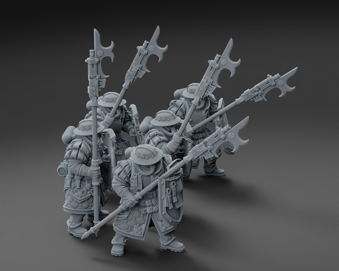 Misters of Battle Halberd Squad (3rd and 4th Row)