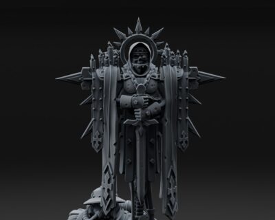 Misters of Battle Skeleton Banner Carrier